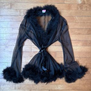 Shirley of Hollywood Fur Marabou Robe